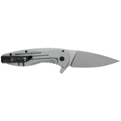 S.O.G SOG14410242 Aegis FLK 3.40" Folding Clip Point Satin 4116 Stainless Steel Blade/Silver Stainless Steel Handle Includes Pocket Clip
