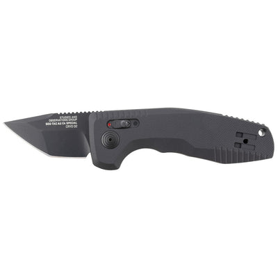 S.O.G SOG15381457 SOG-TAC Auto Compact *CA 1.96" Folding Tanto Plain Black TiNi Cryo D2 Steel Blade Black Micro-Textured Anodized Aluminum Handle Includes Pocket Clip