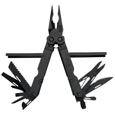 S.O.G SOGB61NCP Powerlock  Black Oxide 420 Stainless Steel 7" Long Features 18 Tools w/Sheath