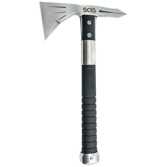 S.O.G SOGF182NCP Voodoo Hawk Mini 2.75" Blade 3Cr13MoV SS Blade Black Side Hammer Checkering w/"SOG" GRN Handle 12.50" Long Tomahawk