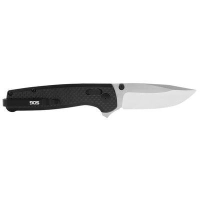 S.O.G SOGTM1025BX Terminus XR 2.95" Folding Clip Point Plain Satin CPM S35VN SS Blade Black G10/Carbon Fiber Handle Features Box Packaging Includes Belt Clip