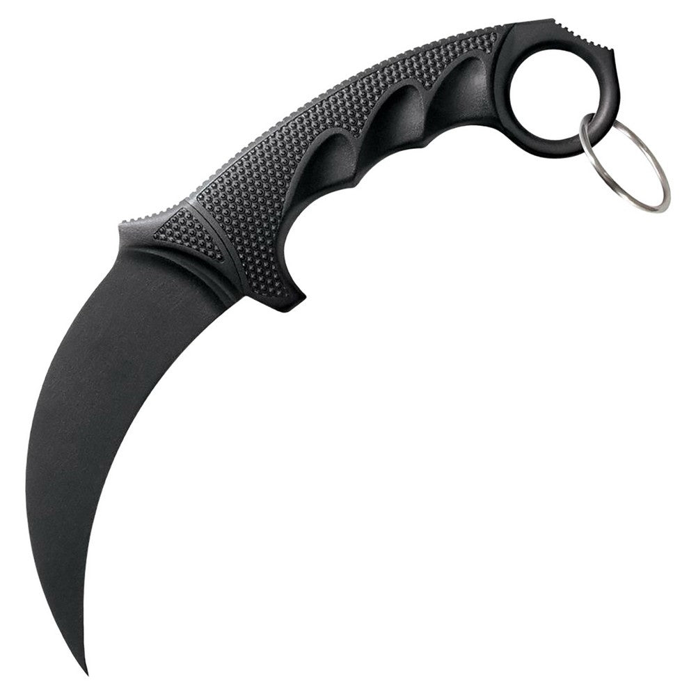 Cold Steel CS92FK FGX  4" Fixed Plain Karambit Black Griv-Ex Blade/Black Griv-Ex w/Overmold Kray-Ex Handle