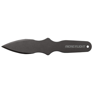 Cold Steel CS80STMB Micro Flight Thrower Fixed Plain Spear Point Black 550C Steel Blade/Handle