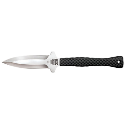 Cold Steel CS49NDE Hide Out  3" Fixed Plain Satin Polished Japanese AUS-8A SS Blade/ Black Contoured & Checkered Kray-Ex Handle
