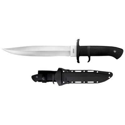 Cold Steel CS39LSSC OSS  8.25" Fixed Plain AUS-8A SS Blade/Black Textured Kray-Ex Handle Includes Sheath