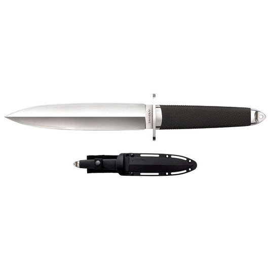 Cold Steel CS35AA San Mai Tai Pan 7.50" Fixed Spear Point Plain VG-10 San Mai Blade/ Black Textured/Oval Kray-Ex Handle Includes Sheath