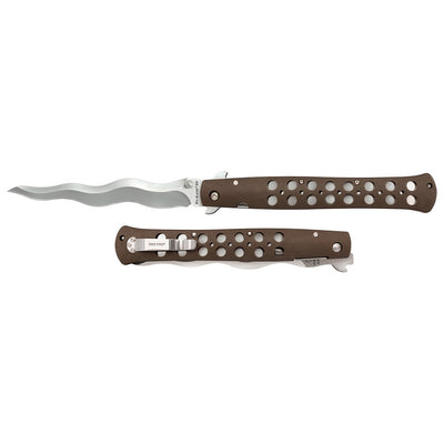 Cold Steel CS26SXK6 Ti-Lite  6" Folding Plain Kris AUS 10A Steel Blade/ Black Griv-Ex Handle