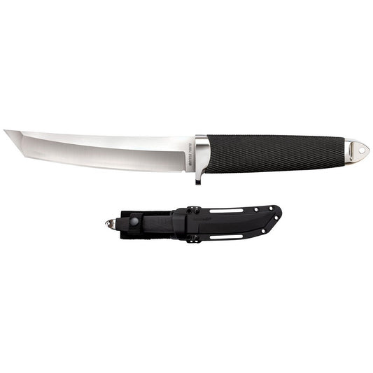 Cold Steel CS35AB San Mai Master 6" Fixed Tanto Plain Satin VG-10 San Mai Blade/Black Textured/Oval Kray-Ex Handle Includes Sheath