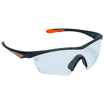 Beretta USA OC031A2354014HUNI Clash Shooting Glasses Clear Lens Black with Orange Accents Frame