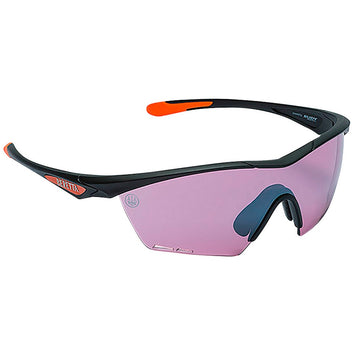 Beretta USA OC031A2354039AUNI Clash Shooting Glasses Purple Lens Black with Orange Accents Frame
