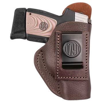 1791 Gunleather FCD3BRWL Fair Chase  IWB Size 03 Classic Brown Deer Hide Belt Clip Compatible w/Ruger LC9/Glock 42/43/43X  Left Hand