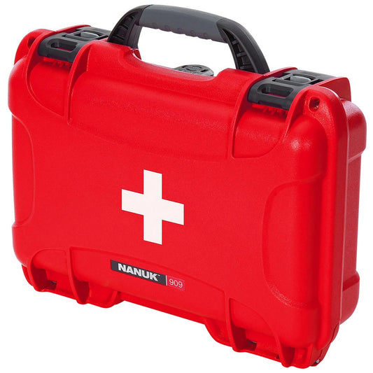 Nanuk 909FSA9 909 First Aid Case Red Resin with Latches 11.40" L x 7" W x 3.70" H Interior Dimensions