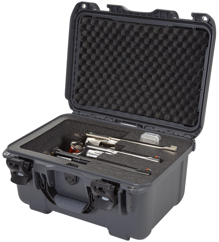 Nanuk 918REV07 918 3 Up Revolver Case Graphite Polymer w/ Foam Padding & Latches 14.90