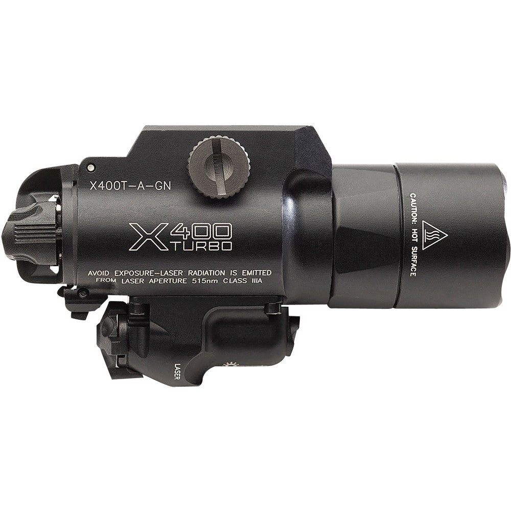 SureFire X400TAGN X400T-A-GN Turbo Black Anodized 650 Lumens White LED/Green Laser