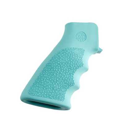 Hogue 15015 OverMolded Grip Cobblestone Aqua Blue Rubber with Finger Grooves for AR-15, M16