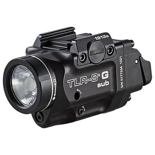 Streamlight 69438 TRL-8 G Sub Gun Light with Green Laser  Black Anodized 500 Lumens White LED 1913 Short Rail Pistol