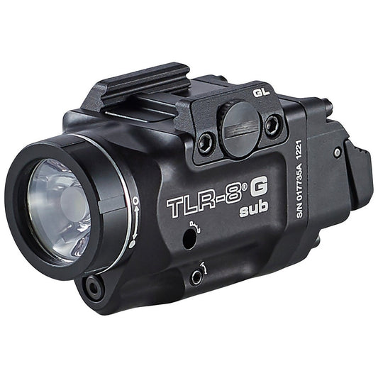 Streamlight 69431 TRL-8 G Sub Gun Light with Green Laser  Black Anodized 500 Lumens White LED Glock 43X MOS/48 MOS/43X/48 with Rail