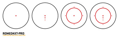 Sig Sauer Electro-Optics SOR44001 Romeo4XT-Pro Black 1 x 20 mm 2 MOA Red Ballistic Circle Dot Multi Reticle
