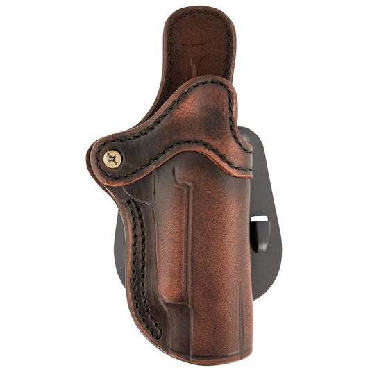 1791 Gunleather ORPDH1VTGR Paddle Holster Optic Ready OWB Size 01 Vintage Leather Paddle Fits 4-5" 1911 Right Hand