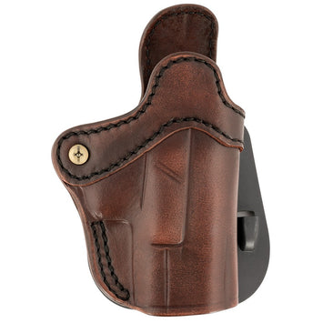 1791 Gunleather ORPDH21VTGR Paddle Holster Optic Ready OWB Size 2.1 Vintage Leather Paddle Fits S&W M&P Shield Fits Glock 17 Fits Springfield XD9 Right Hand