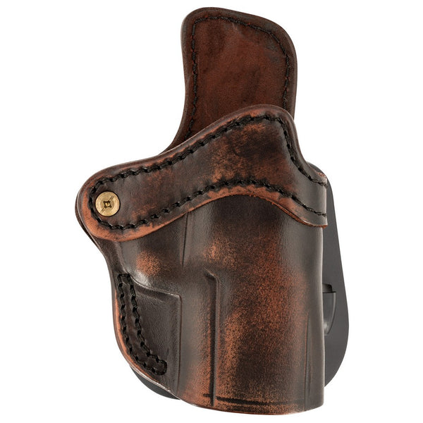 1791 Gunleather ORPDH24SVTGR Paddle Holster Optic Ready OWB Size 2.4S Vintage Leather Paddle Fits FN 509/H&K VP9SK Right Hand