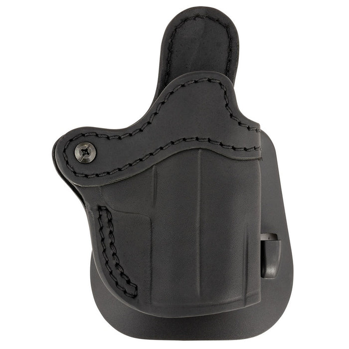 1791 Gunleather ORPDHCSBLR Paddle Holster Optic Ready OWB Size Compact Black Leather Compatible w/Glock 43/Taurus GX4/Sig P365, Paddle Mount, Right Hand