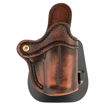 1791 Gunleather ORPDHCVTGR Paddle Holster Optic Ready OWB Size Compact Vintage Leather Paddle Fits Glock 43 Fits Sig P365 Fits Taurus GX4 Right Hand