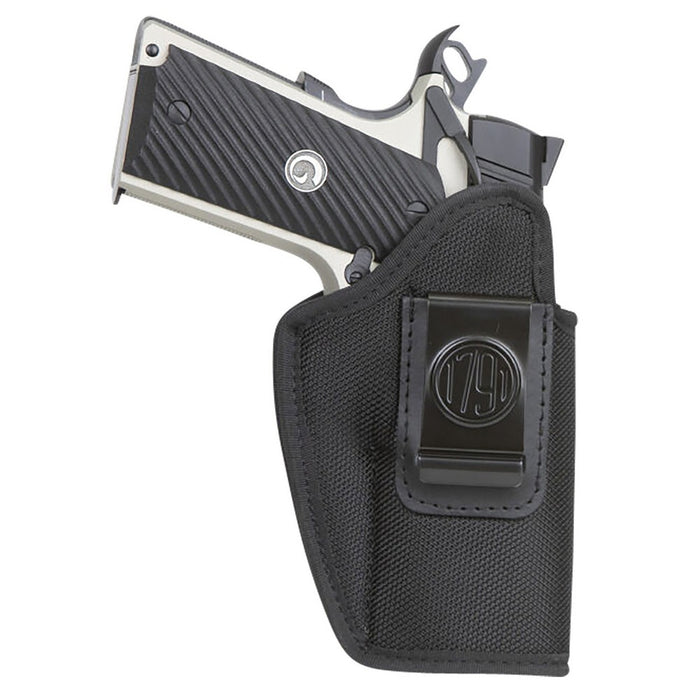 1791 Gunleather PNIWB4BLKR Premium Nylon  IWB Size 04 Black Ballistic Nylon Belt Clip Right Hand