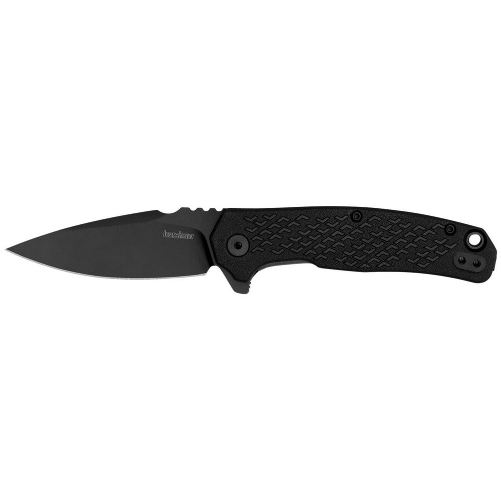 Kershaw 1407 Conduit  2.90" Folding Spear Point Plain, Black Oxide 8Cr13MoV SS Blade/Blacked Out Texture Glass-Filled Nylon Handle Includes Pocket Clip