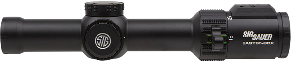 Sig Sauer Electro-Optics SOEBDX61101 Easy6-BDX Black 1-6x 24mm 30mm Tube Illuminated BDX-R2 Digital w/194 LEDs Reticle Features Ballistic Data Xchange