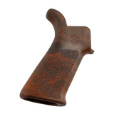 Hogue 15431 OverMolded Beavertail Made of Rubber With Red Lava Cobblestone Finish for AR-15, M16
