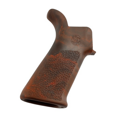 Hogue 15431 OverMolded Beavertail Made of Rubber With Red Lava Cobblestone Finish for AR-15, M16