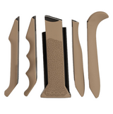 Hogue 13043 Modular Overmolded Flat Dark Earth Rubber Pistol Grip with Finger Grooves Fits AR-15/M16