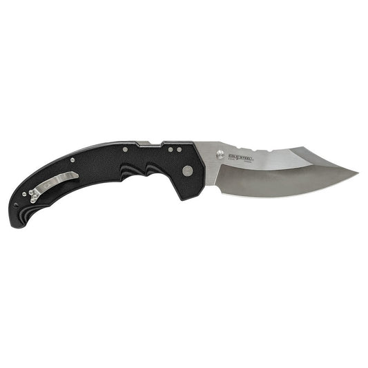 Cold Steel CSFL60DPLM Mayhem  6" Folding Clip Point Modified Cleaver Plain Satin AUS-10A SS Blade/7.20" Black Contoured G10 Handle Includes Pocket Clip