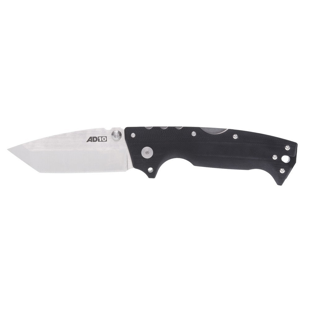 Cold Steel CS28DE AD-10  4" Folding Tanto Plain Stonewashed S35VN SS Blade/Black Scales G10 Handle Includes Belt Clip