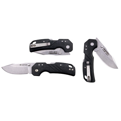 Cold Steel CSFL25DPLC Engage  2.50" Folding Clip Point Plain Stonewashed 4116 SS Blade/Black GFN Handle Includes Belt Clip