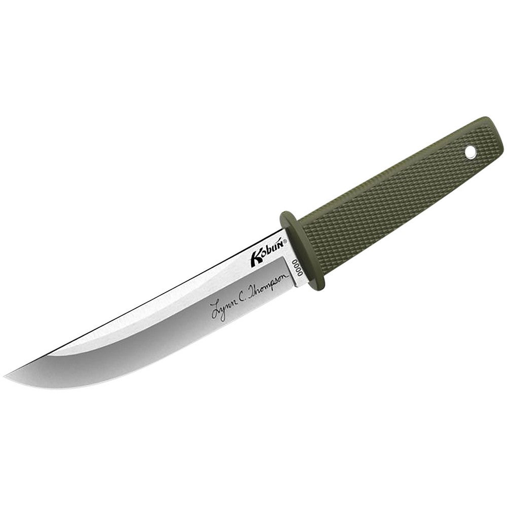 Cold Steel CS17TAA Kobun Lynn Thompson Signature 5.50" Fixed Tanto Plain AUS-8A SS Blade/4.38" OD Green Kray-Ex Handle Includes Sheath