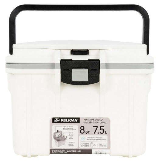 PELICAN 8Q-1-WHTGRY 8QT ELITE COOLER WHT/GRY