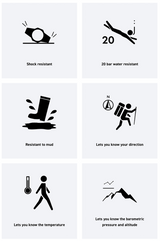 G-shock GGB1001B G-Shock Tactical MudMaster Keep Time Blackout Size 145-215mm Features Digital Compass