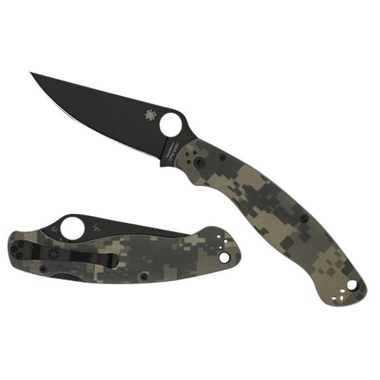 Spyderco C36GPCMOBK2 Military 2  4" Folding Plain Black DLC CPM S30V SS Blade/ Digital Camo G10 Handle Includes Pocket Clip