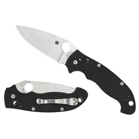 Spyderco C95GP2 Manix 2  XL 3.85" Folding Plain Satin CPM S30V SS Blade/Black Textured G10 Handle Includes Pocket Clip