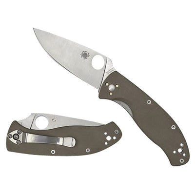 Spyderco C122GBNM4PS Tenacious  3.35" Folding Part Serrated CPM M4 Blade/Brown Textured G10 Handle Includes Pocket Clip