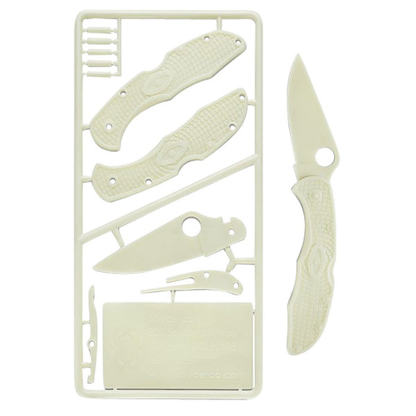 Spyderco PLKIT1 Delica 4 Plastic Kit For Children Ages 7+ Glow-In-The-Dark Plastic