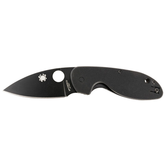 Spyderco C216GPBBK Efficient  2.98" Folding Plain Black DLC 8Cr13MoV SS Blade/Black Textured G10 Handle