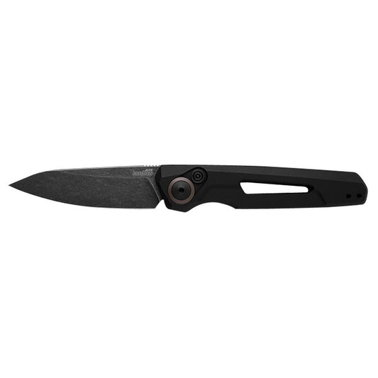 Kershaw 7550 Launch 11 Automatic 2.75" Folding Drop Point Plain Black Oxide Blackwash CPM 154 SS Blade, Black Anodized Aluminum Handle, Includes Pocket Clip