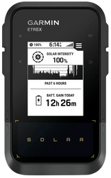 Garmin 0100278200 eTrex Solar GPS/Smart Features, 28MB Memory Black 2.20" Transflective/Monochrome Display, Compatible w/Garmin Explore App