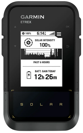Garmin 0100278200 eTrex Solar GPS/Smart Features, 28MB Memory Black 2.20