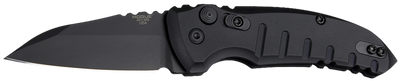 Hogue 24106 A01 2.75" Folding Wharncliffe Plain Black Cerakote 154CM SS Blade/Matte Black Aluminum Handle