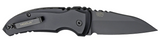 Hogue 24106 A01 2.75" Folding Wharncliffe Plain Black Cerakote 154CM SS Blade/Matte Black Aluminum Handle