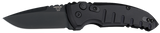 Hogue 24116 A01 2.75" Folding Drop Point Plain Black Cerakote 154CM SS Blade/Matte Black Aluminum Handle